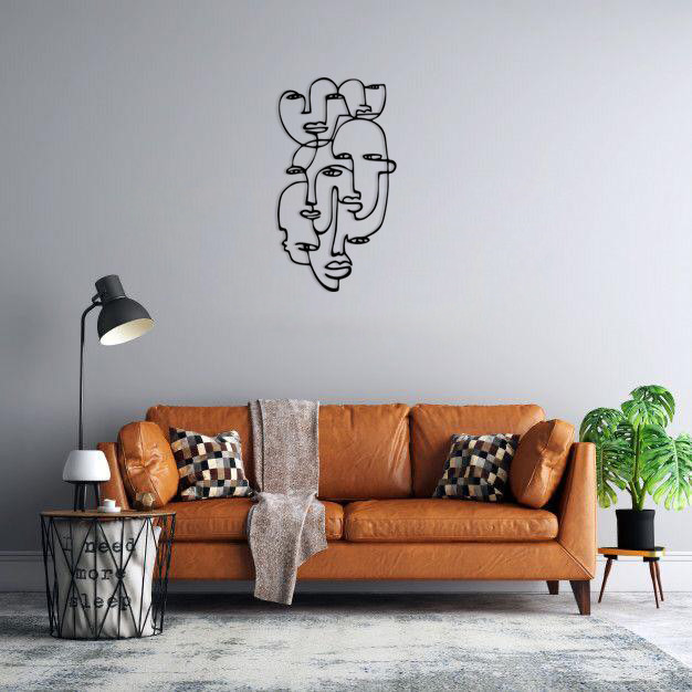 دیوارکوب ماهوت طرح صورت های مینیمال 