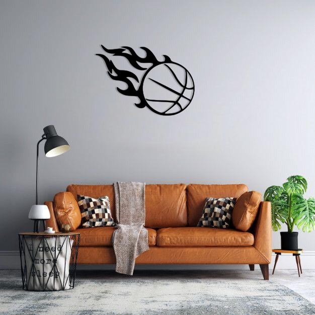 استیکر دیواری ماهوت طرح توپ بسکتبال 