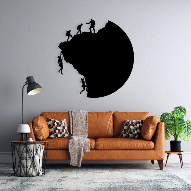 استیکر دیواری طرح کوهنورد 