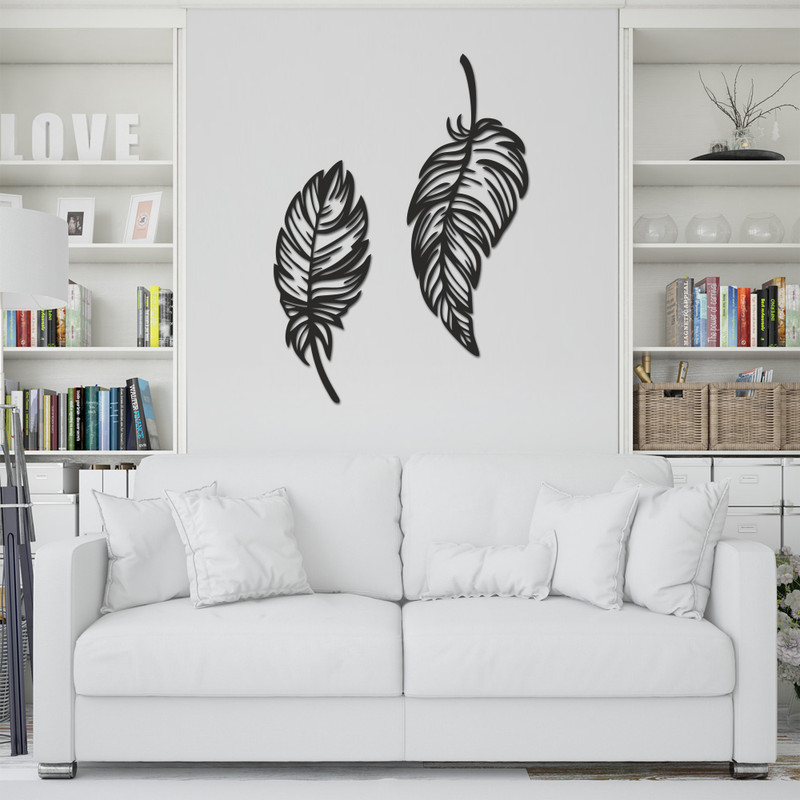 استیکر چوبی طرح برگ مجموعه ۲ عددی