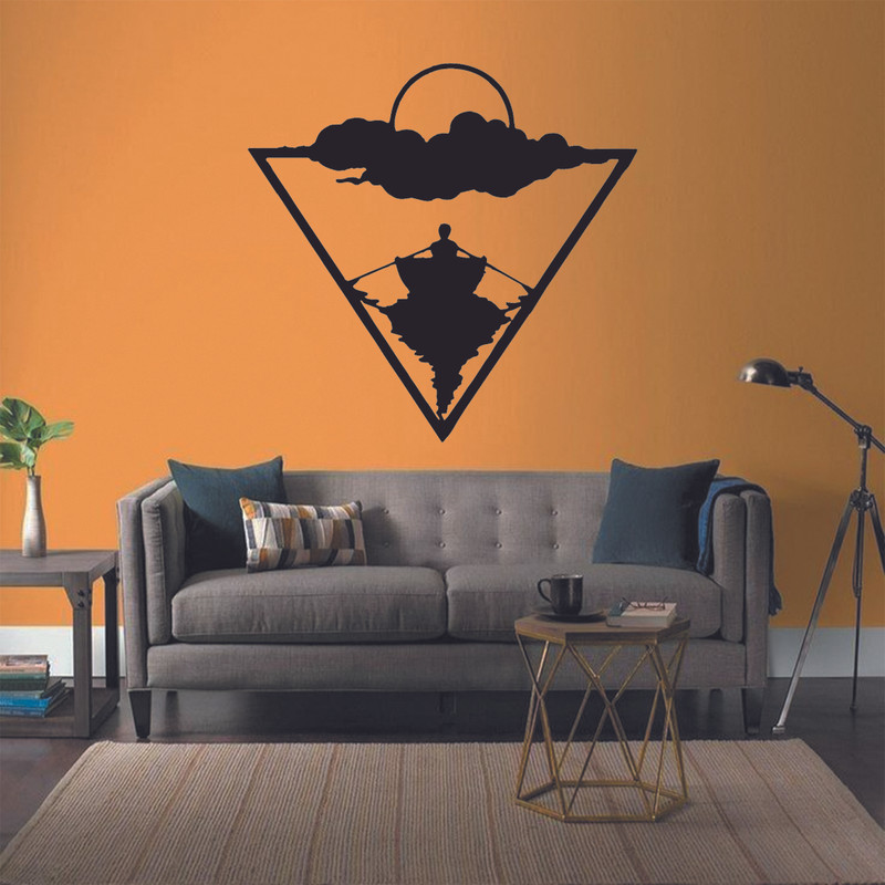 استیکر مدل چوبی طرح قایق کد S57