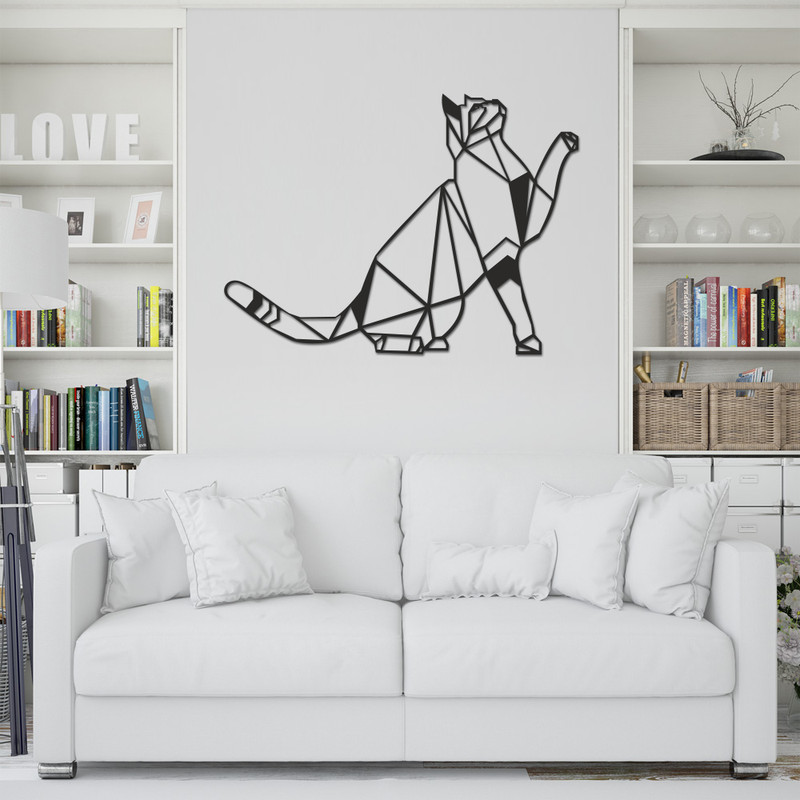 استیکر چوبی طرح گربه کد 003