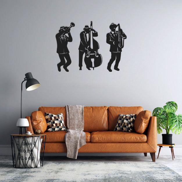 دیوارکوب ماهوت طرح نوازنده مجموعه 3 عددی