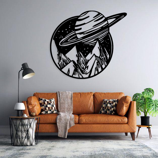 استیکر دیواری طرح زحل 