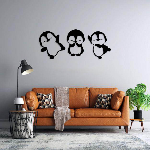 استیکر طرح پنگوئن مجموعه 3 عددی