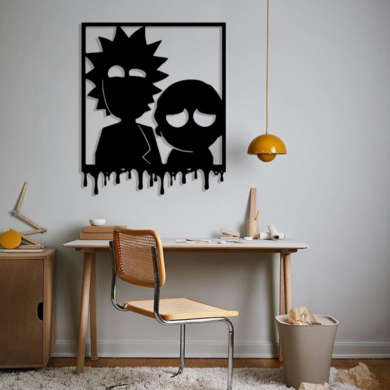استیکر مدل چوبی طرج ریک و مورتی