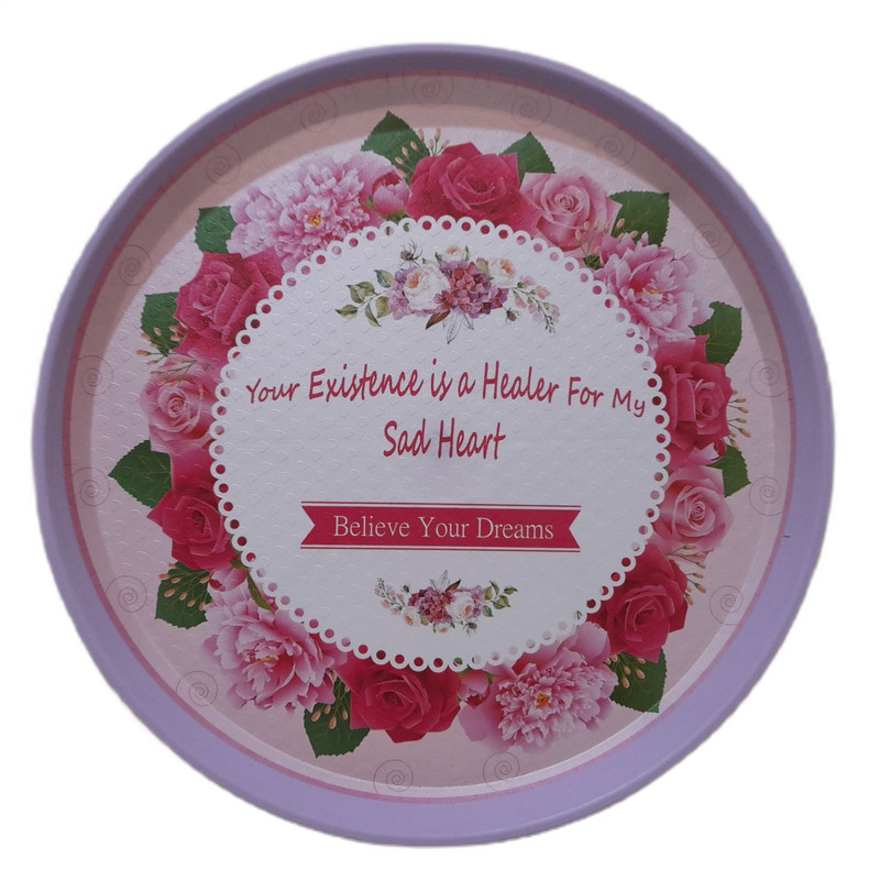 سینی مدل گرد طرح گل 