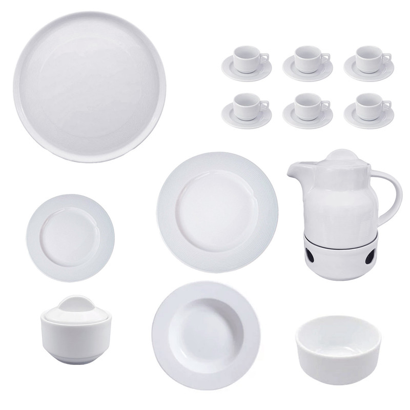 سرویس غذا خوری 42 پارچه شرکت صنایع چینی تقدیس مدل هتلی ریلی