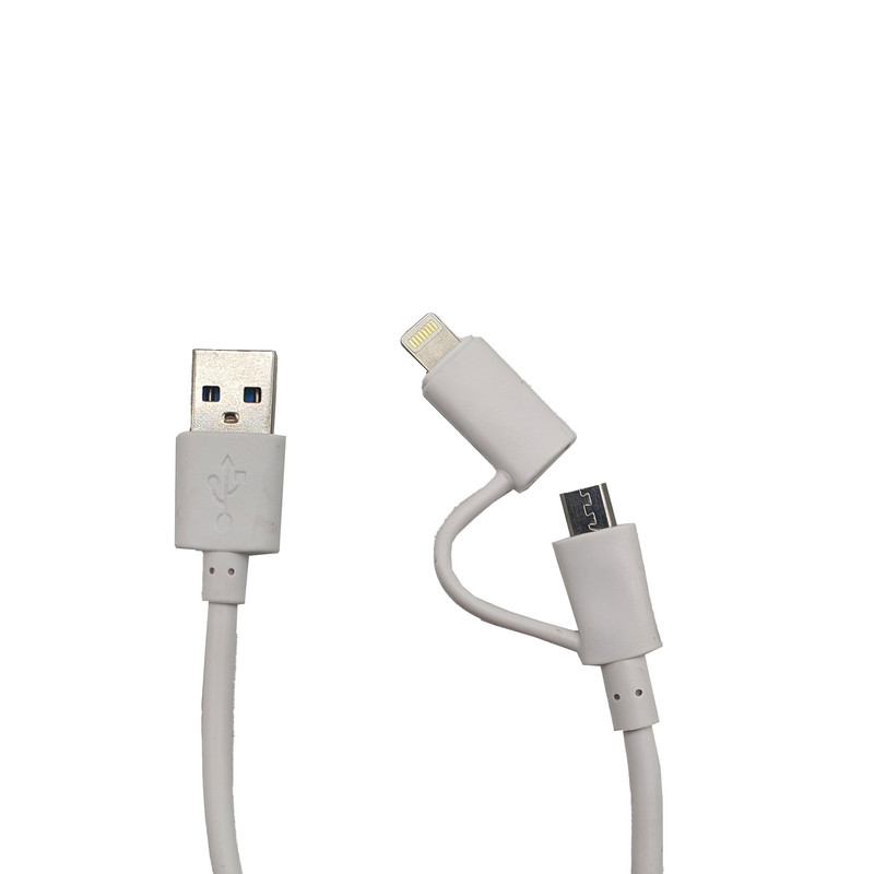 کابل تبدیل USB به microUSB / لایتنینگ مدل 2in1 طول 1.5 متر