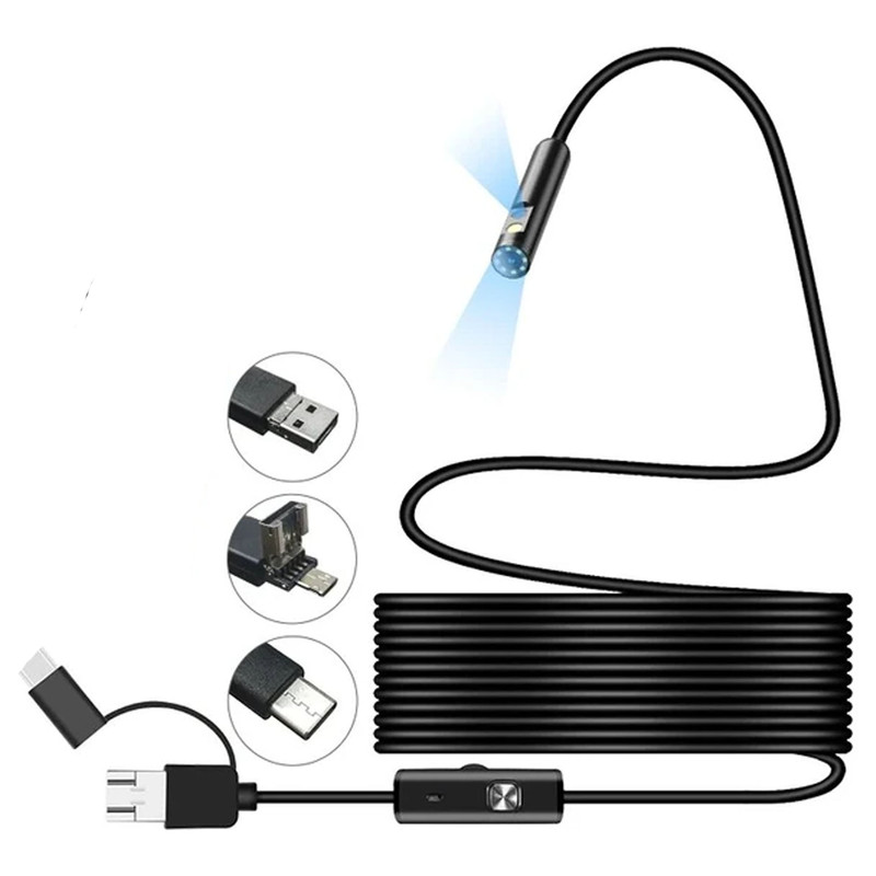 دوربین شلنگی مدل 2لنزه شکل پذیر فلزی 20M HD