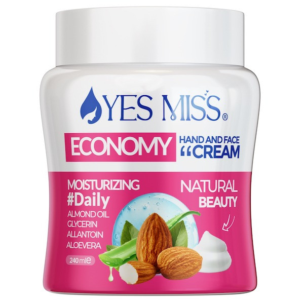 کرم مرطوب کننده دست و صورت یس میس مدل 01 مناسب انواع پوست حجم 240 میلی لیتر