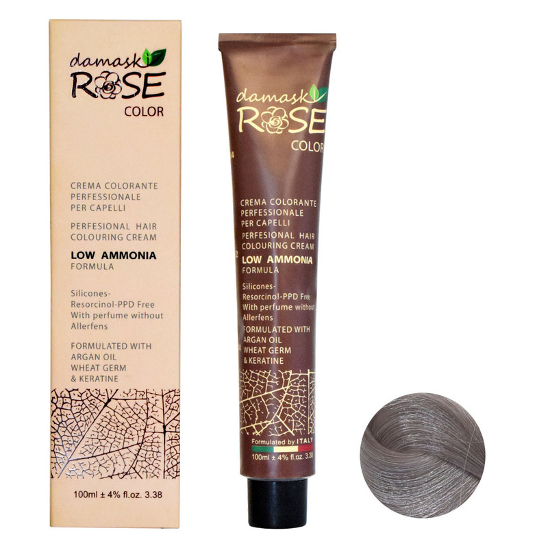 رنگ مو داماسک رز شماره 9/2 حجم 100 میلی لیتر رنگ بلوند دودی خیلی روشن