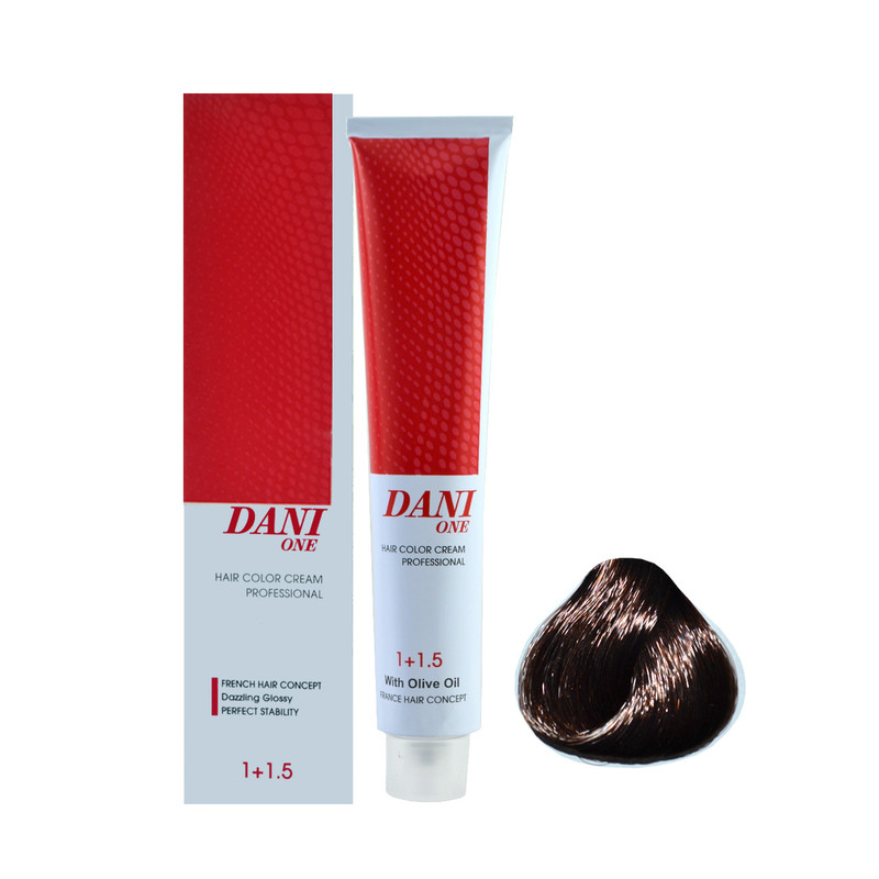 رنگ مو دنی وان شماره 6.0 حجم 100 میلی لیتر رنگ قهوه ای