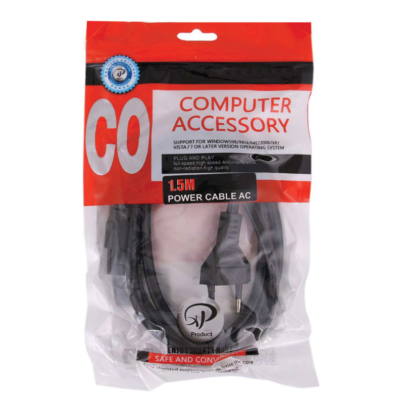 کابل برق دو پین منبع تغذیه کامپیوتر ایکس پی-پروداکت مدل AC RADIO طول 1.5 متر