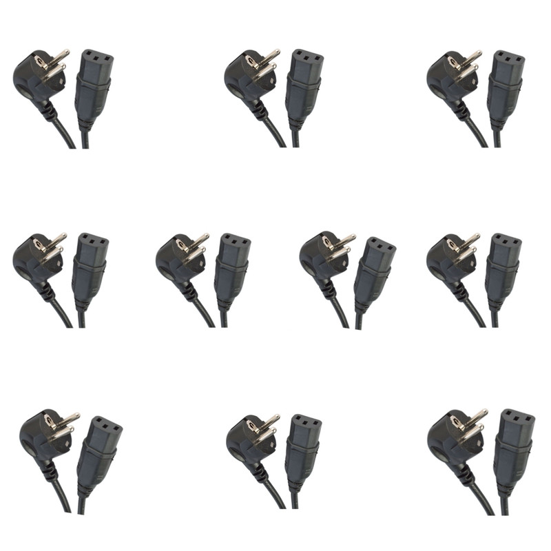 کابل برق سه پین منبع تغذیه کامپیوتر ایکس پی-پروداکت مدل Power طول 1.5 متر بسته ده عددی