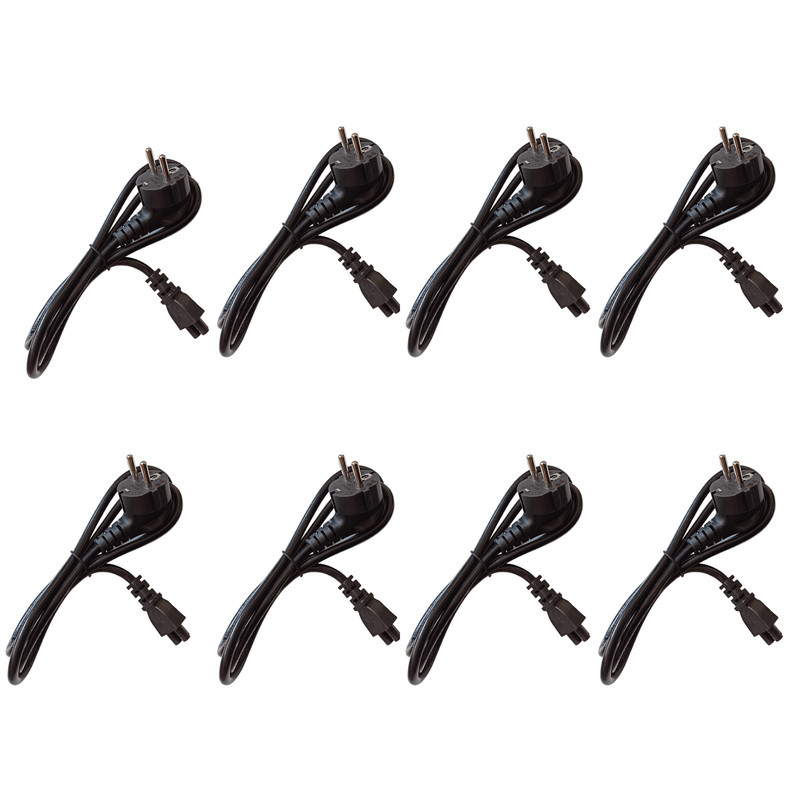 کابل برق سه پین آداپتور لپ تاپ مدل CB-10 طول 1.5 متر بسته 8 عددی