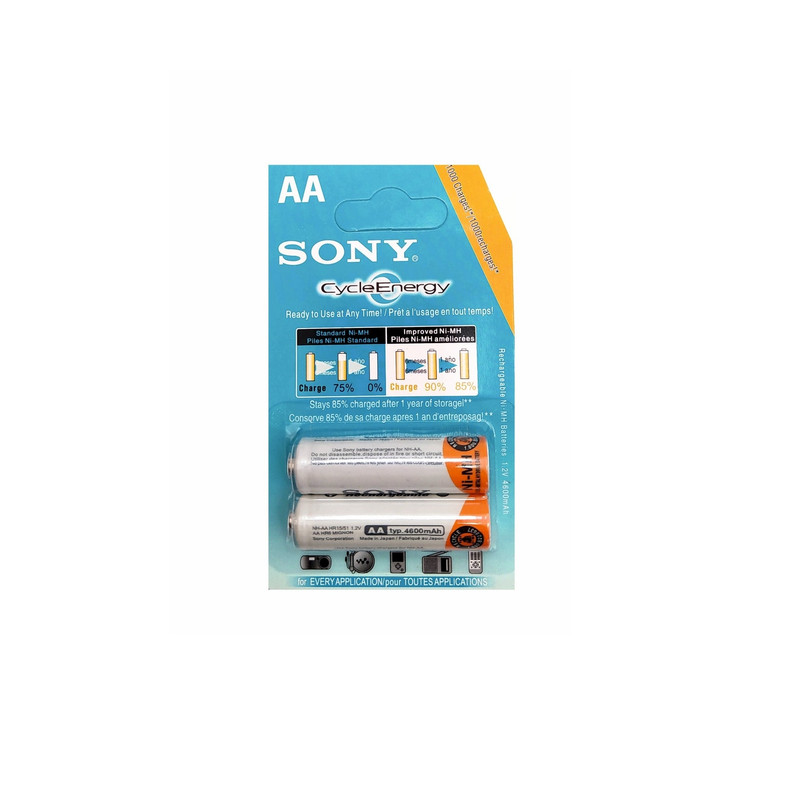 باتری قلمی قابل شارژ سونی مدل NH-AA بسته دو عددی