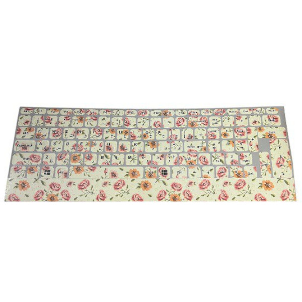 برچسب کیبورد طرح گل با حروف فارسی