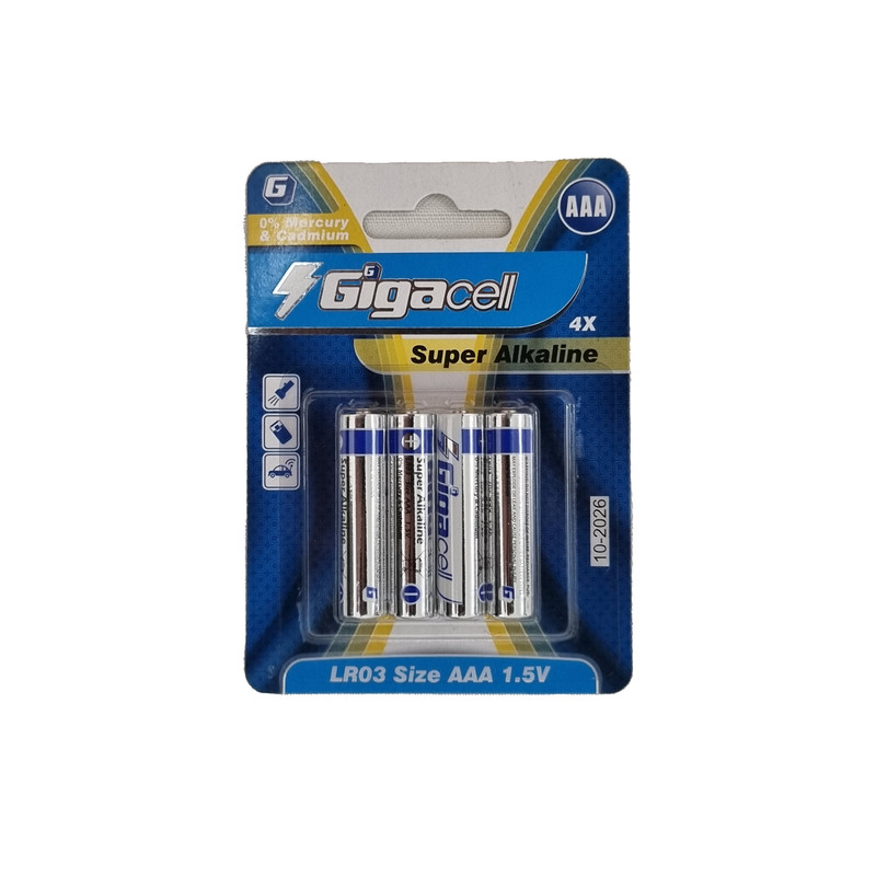 باتری نیم قلمی گیگاسل مدل Super Alkaline بسته چهار عددی