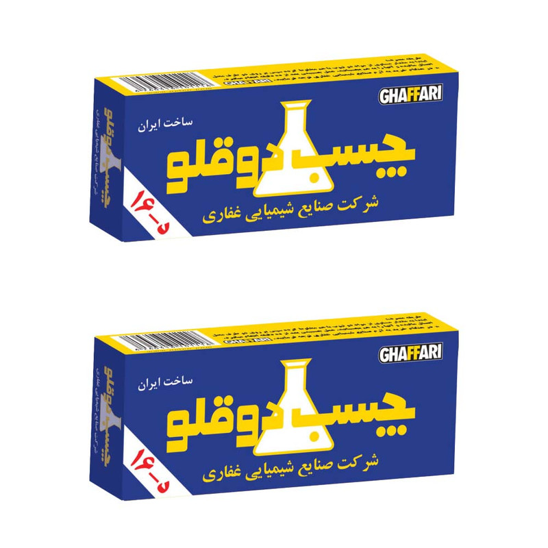 چسب دوقلو غفاری کد 21 وزن 40 گرم بسته دو عددی