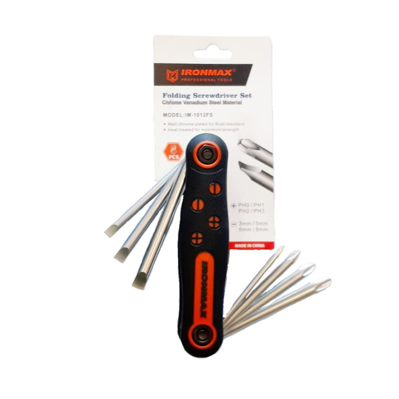 مجموعه ۸ عددی پیچ گوشتی آیرونمکس مدل IM-1012FS