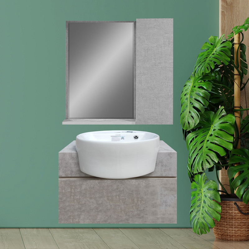 ست کابینت و روشویی مدل Z58 به همراه آینه و باکس