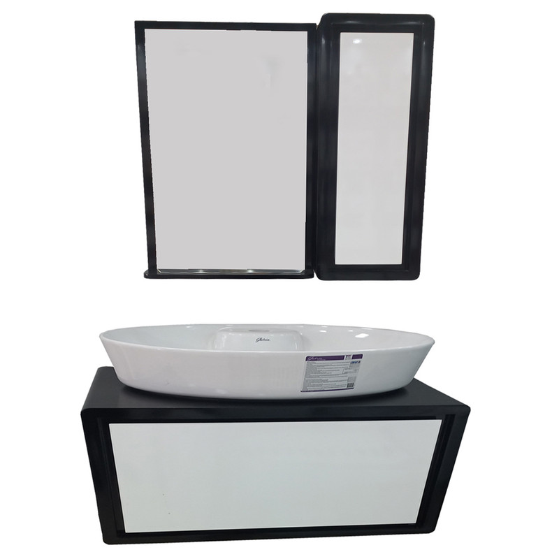 ست کابینت و روشویی مدل هیرو به همراه آینه باکس