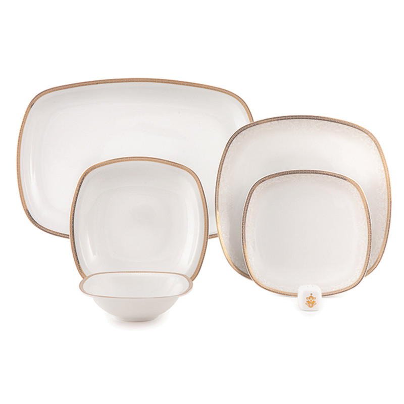 سرویس غذاخوری 27 پارچه چینی زرین ایران مدل کواترو  ریوا درجه عالی