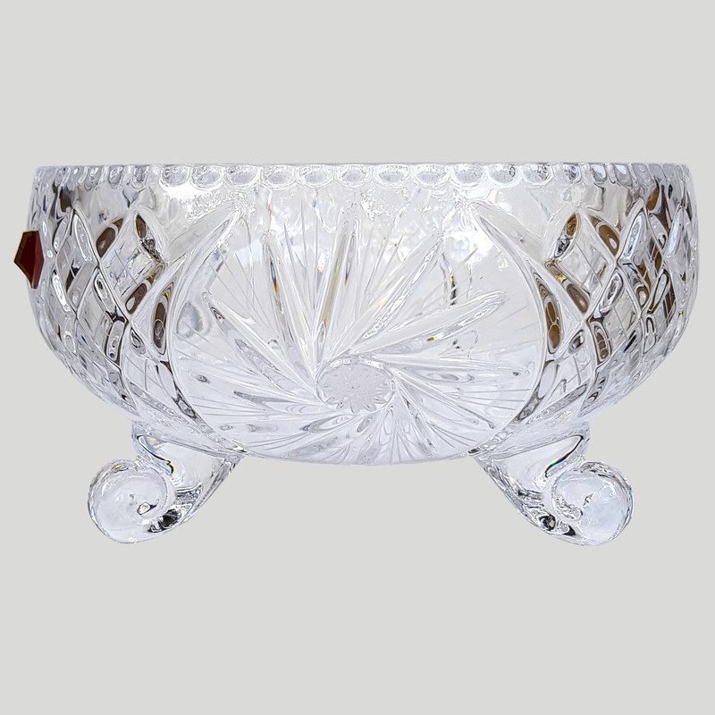 کاسه آجیل خوری 3 پایه جهان کریستال مدل VENUS