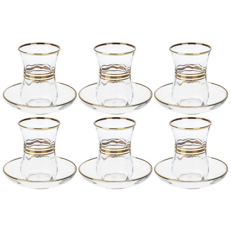 استکان نعلبکی پاشاباغچه سری ورکشاپ کد 97177 بسته 6 عددی