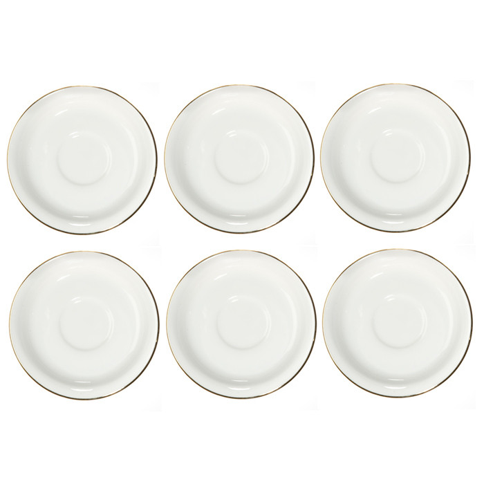 نعلبکی چینی زرین ایران مدل یاسمن کد 002 بسته 6 عددی