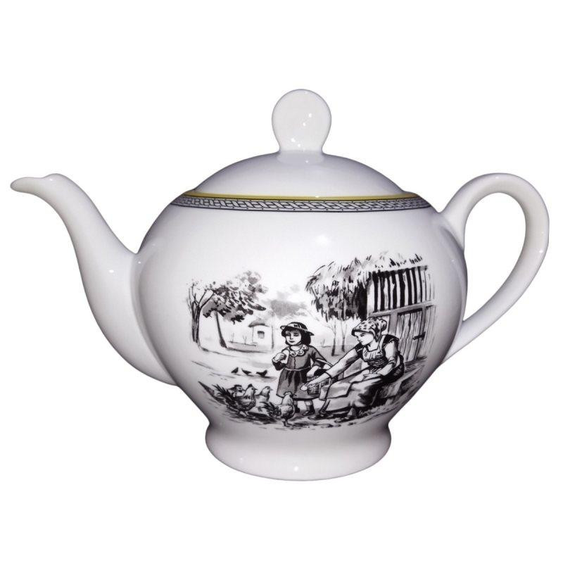 قوری چینی زرین ایران مدل ویلیج درجه یک