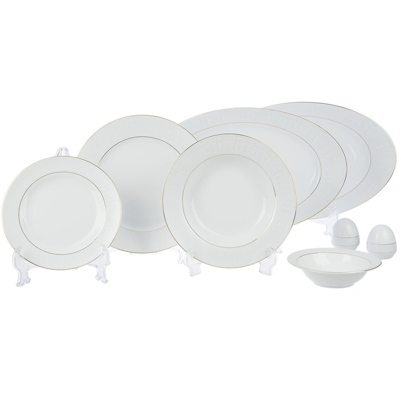 سرویس غذاخوری 28 پارچه چینی زرین ایران سری ایتالیا اف مدل Sepid Sadaf 2 درجه عالی