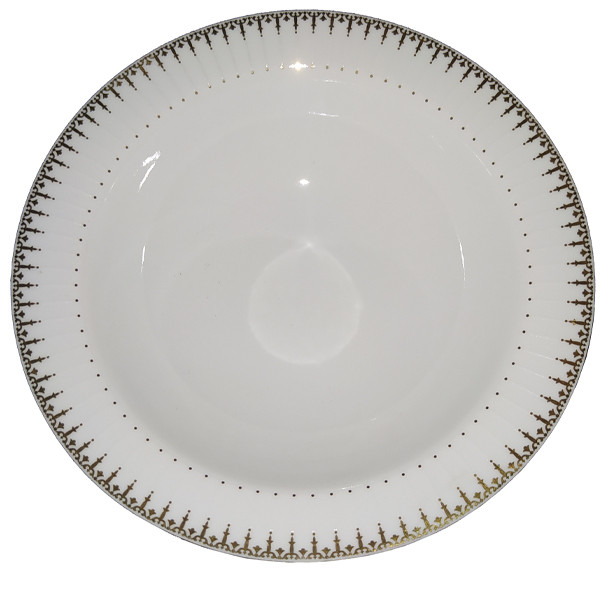 کاسه سالاد خوری چینی زرین ایران مدل سپیدار لبه دار درجه عالی بسته 6 عددی