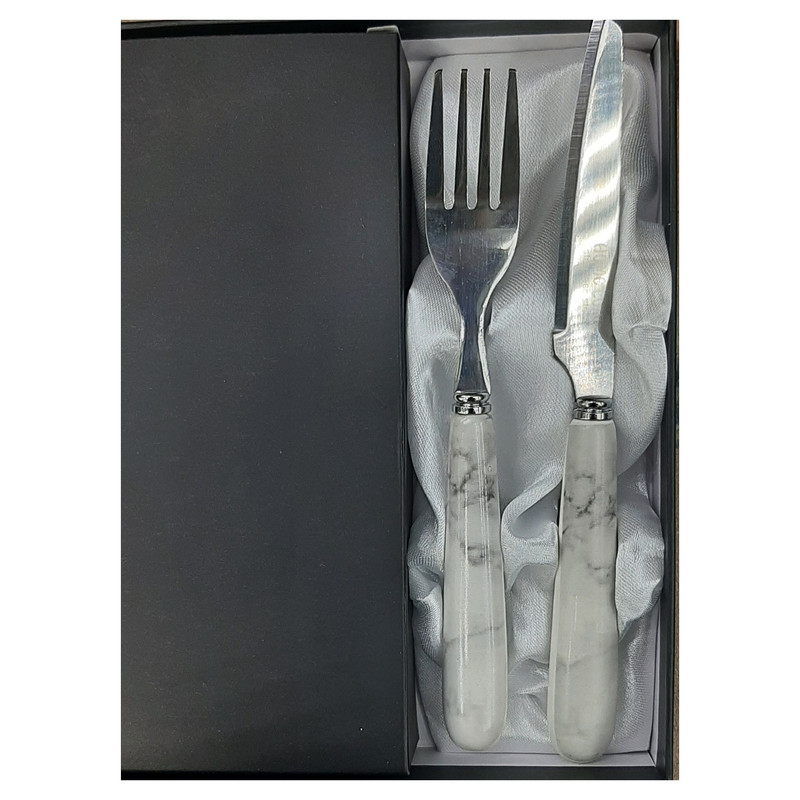 ست کارد و چنگال 12 پارچه هوم لوکس مدل ماربل