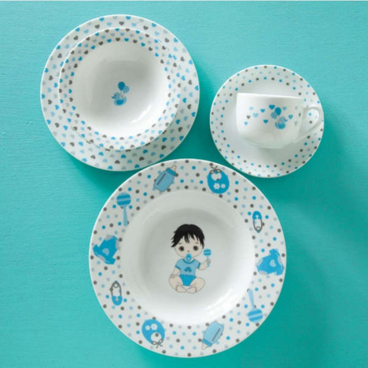 سرویس غذاخوری 5 پارچه تک نفره چینی زرین ایران مدل نیو برن درجه عالی