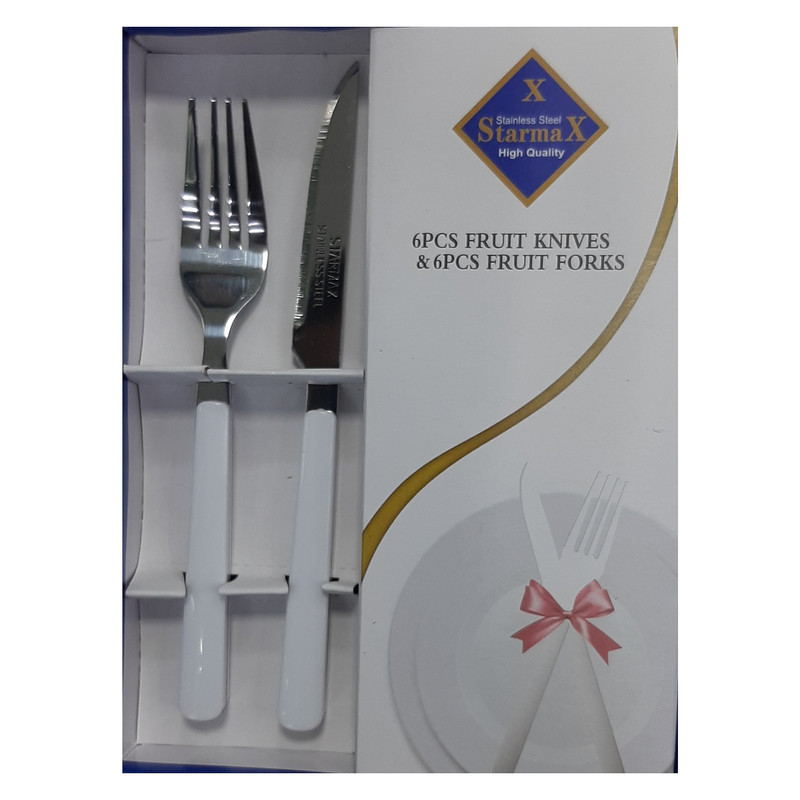 ست کارد و چنگال میوه خوری 12 پارچه استارمکس مدل گرند un5855