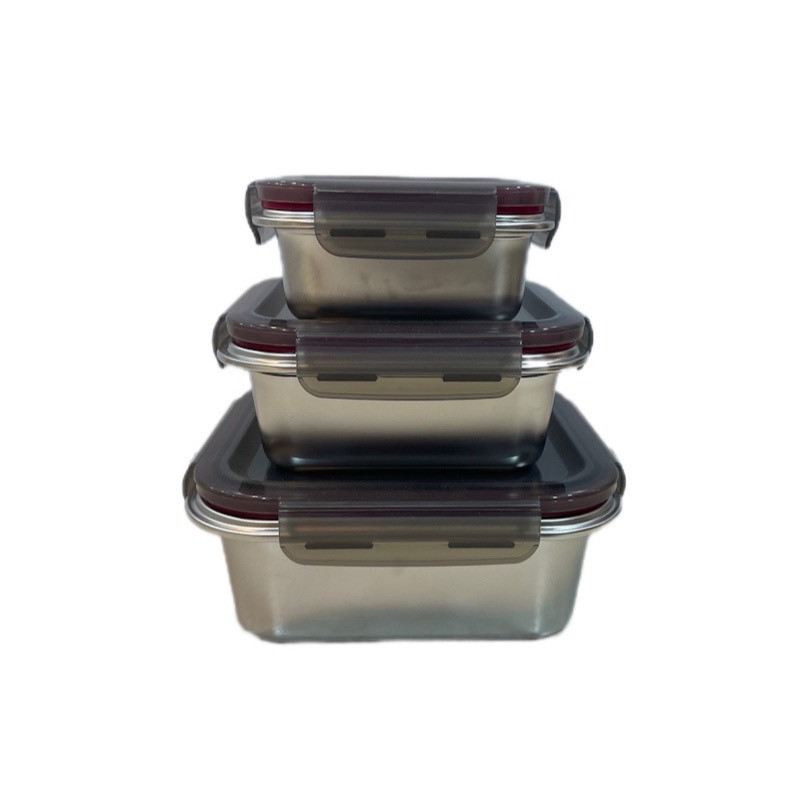 ظرف نگهدارنده مدل مربع KL19194 بسته 3 عددی