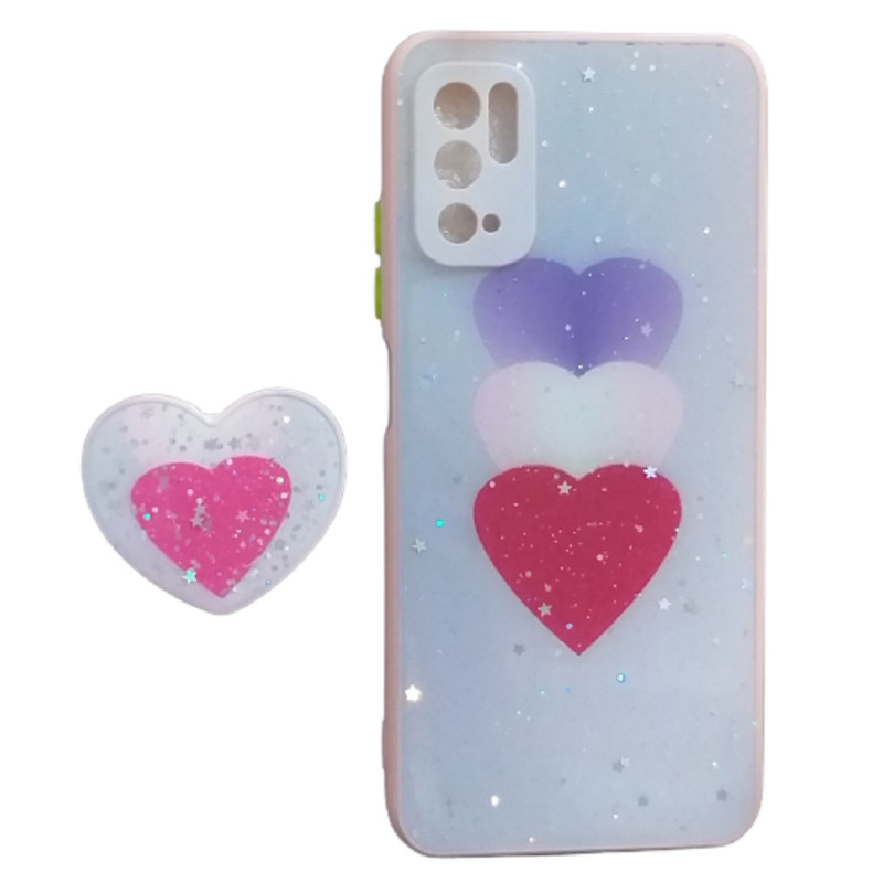   کاور مدل M3P قلبی مناسب برای گوشی موبایل شیائومی Poco M3 Pro به همراه پایه نگهدارنده