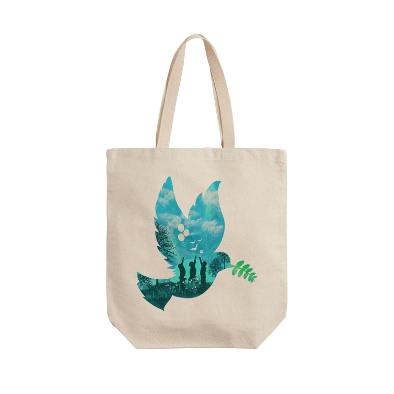 ساک خرید ترمه طراحان ایده مدل پرنده رویا کد cfp1145 - L