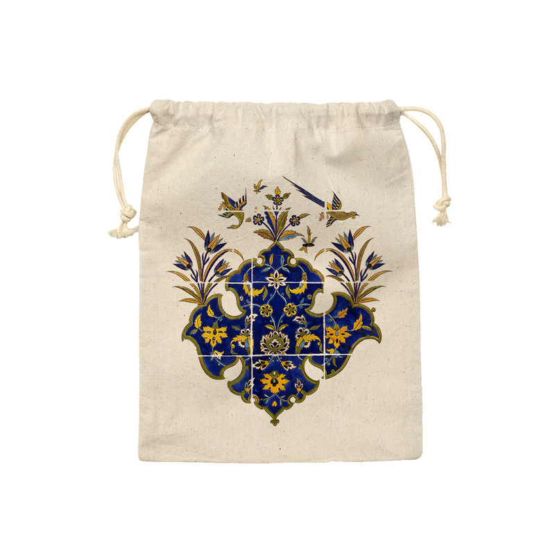 کیسه نان و سبزی ترمه طراحان ایده مدل کاشی قاجار کد cfp1007 - S