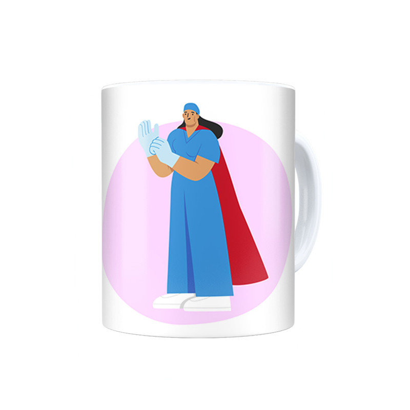 ماگ ترمه طراحان ایده مدل پزشک زن قهرمان کد cfp2005