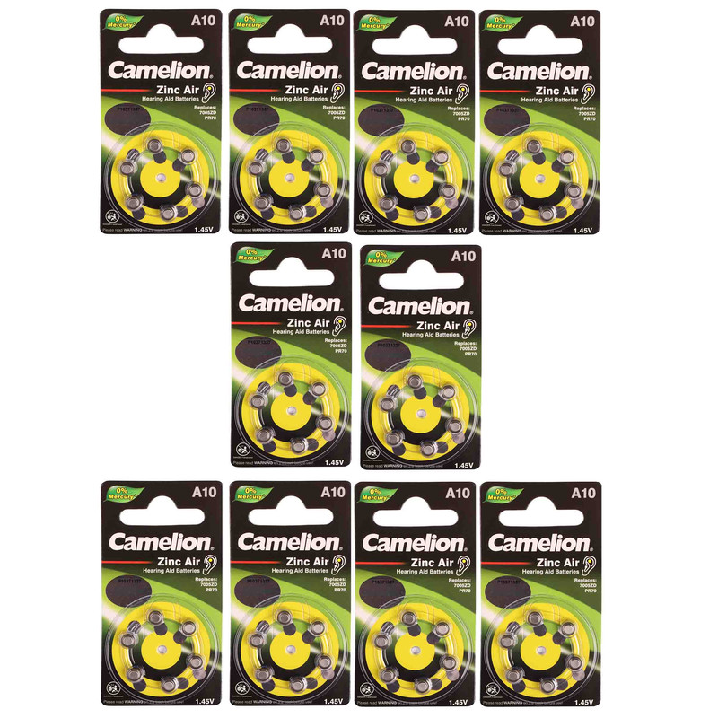 باتری سمعک کملیون مدل 10 بسته 60 عددی