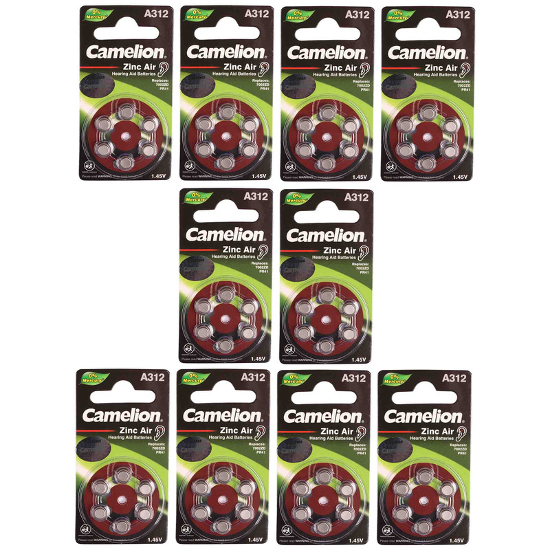 باتری سمعک کملیون مدل 312 بسته 60 عددی