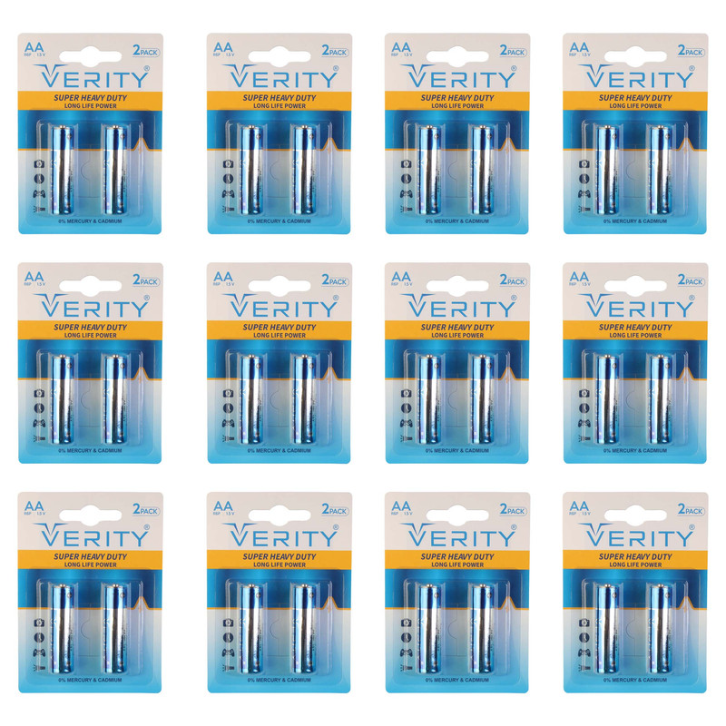  باتری قلمی وریتی مدل Super Heavy Duty بسته 24 عددی