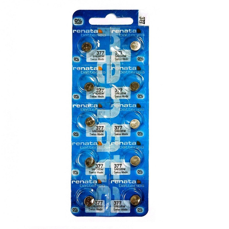 باتری ساعت رناتا مدل 377 بسته 10 عددی