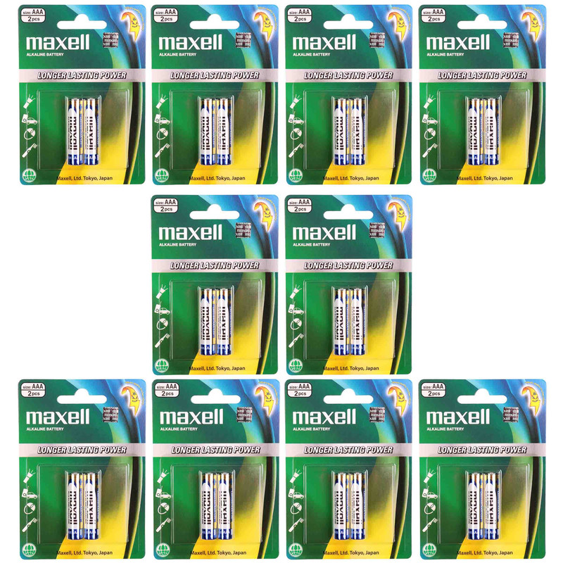 باتری نیم قلمی مکسل مدل آلکالاین بسته 20 عددی