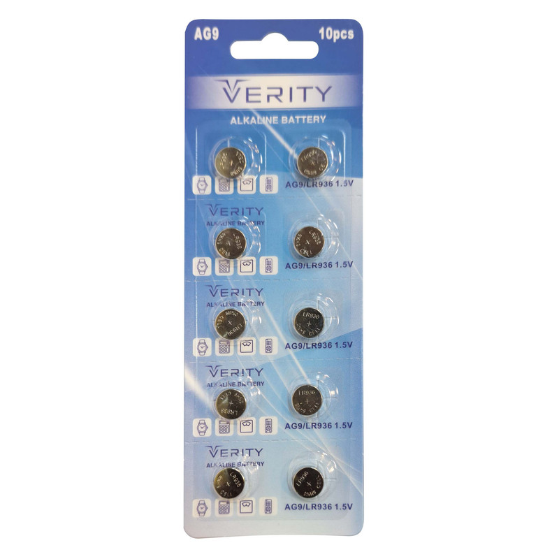 باتری ساعت وریتی مدل AG9-LR936-394-SR936-194 بسته 10 عددی
