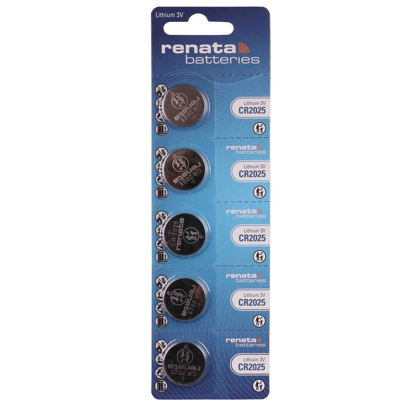 باتری سکه ای رناتا مدل CR 2025 بسته 5 عددی