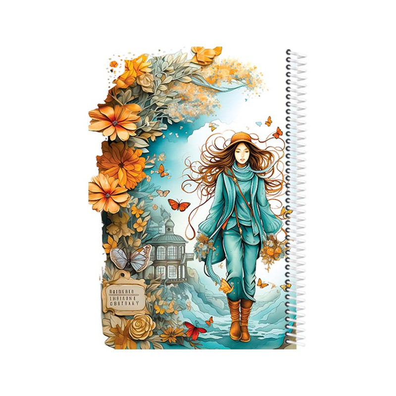 دفتر خط دار 80 برگ یاسکو مدل B6 طرح افسون